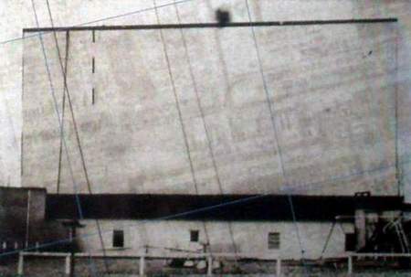 Traverse Drive-In Theatre - Traverse Drive-In Finished Cinemascope Screen April 1956 (newer photo)